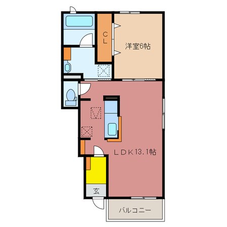 南日永駅 徒歩23分 1階の物件間取画像